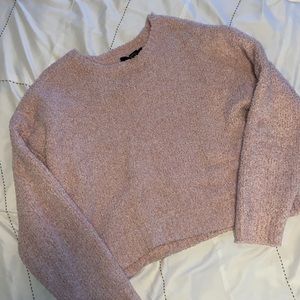 Crop pink sweater